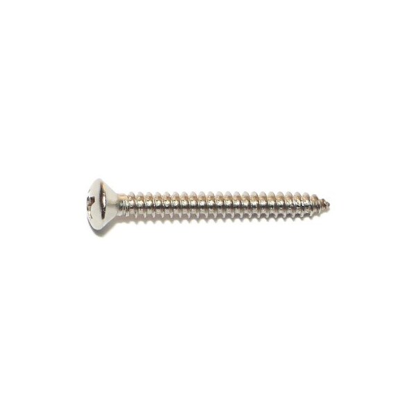 Midwest Fastener Sheet Metal Screw, #8 x 1-1/2 in, 18-8 Stainless Steel Oval Head Phillips Drive, 100 PK 05228 - main